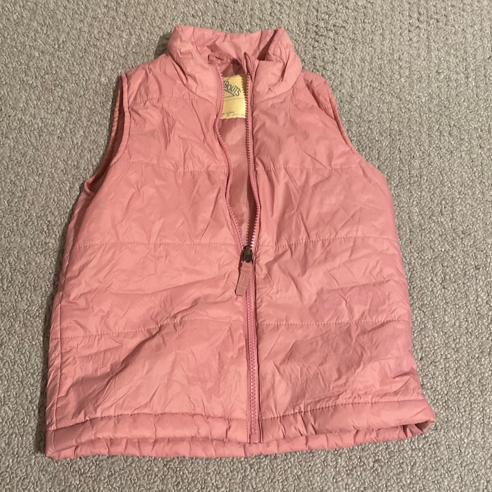 JCPenney Thereabouts Pink Cute Soft Girls Vest - Size 7/8